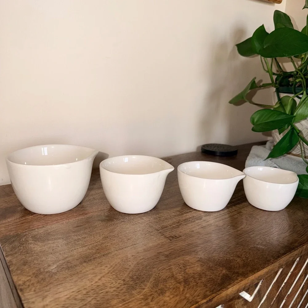 Ashland Pumpkin Measuring Cups Set Ceramic Nesting Cups Kitchen‎ Decor Farmhouse
